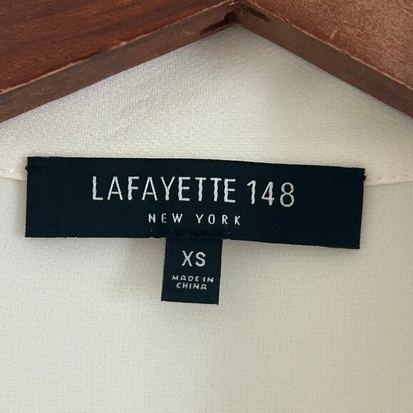 Lafayette 148 Silk Bates Button Down Sz XS - Picture 6 of 7